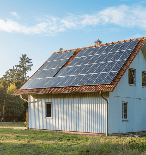 House with solar panels